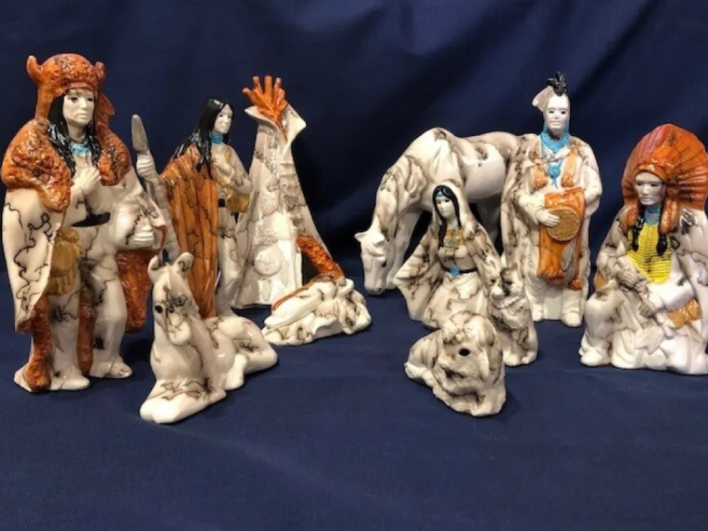 clay_horse_hair_nativity_set_0.webp New Gina Arrighetti Clay Horse Hair Nativity Set