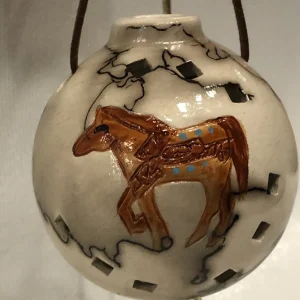 Shop Gina Arrighetti Horse On Horse Hair Round Ornament