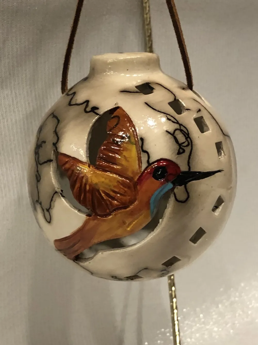 hummingbird_on_horse_hair_round_ornament_0.webp New Gina Arrighetti Hummingbird On Horse Hair Round Ornament